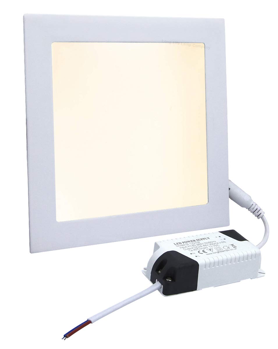 Long Life Lamp Company Warm White 12W Led Square Recessed Ceiling Panel Down Light Slim Lamp 3000K