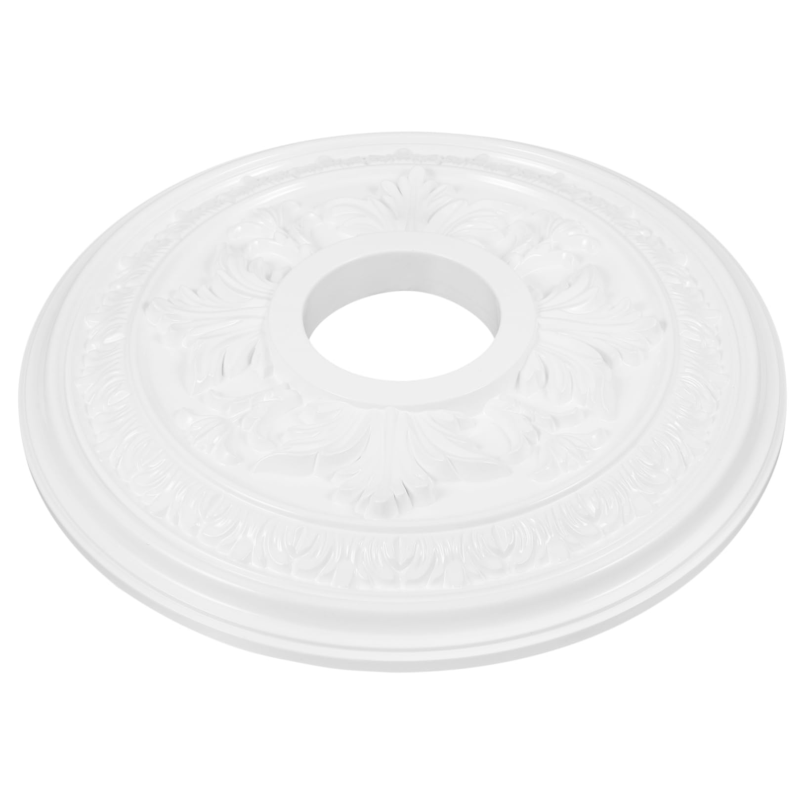 Médaillon de plafonnier en polyuréthane solide blanc luxe