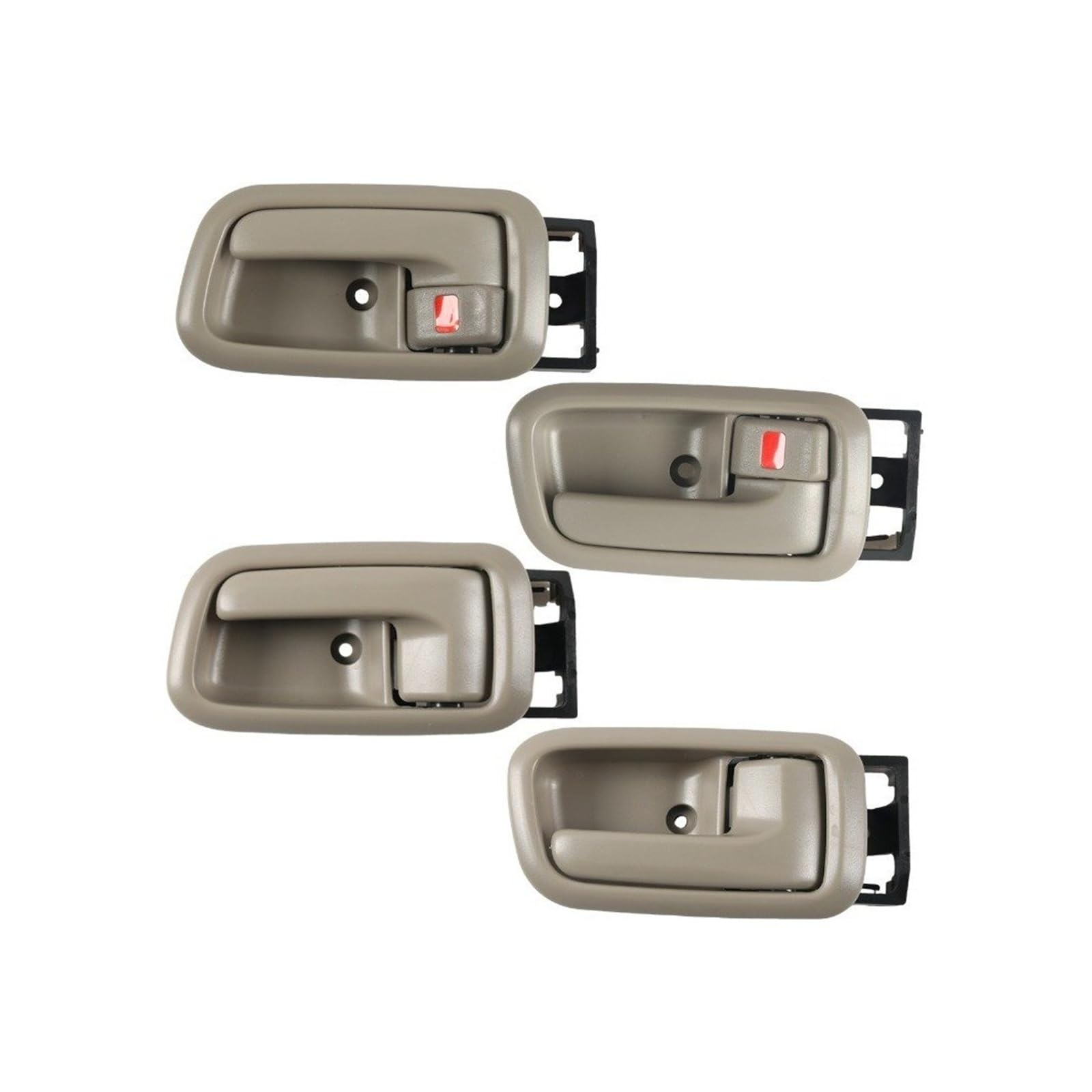 Fpcdhxsp 1Set Beige Inner Door Pull Handle Trim Cover For Toyota For Tundra 2000-2006 For Sequoia 2001-2007 4Piece/Set 69205-0C010 69206-0C010 69207-0C010 69208-0C010 Interior Door Handle(1Set Beige)