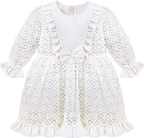 Lilax Girl Lace White Flower Girl Party Princess Boho Dress3