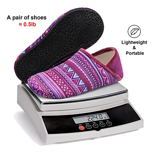 Image of Fires Womens Mens Slippers with Rubber Sole Soft-Lightweight House Slipper Socks Around House Shoes Non Slip Indoor /Outdoor