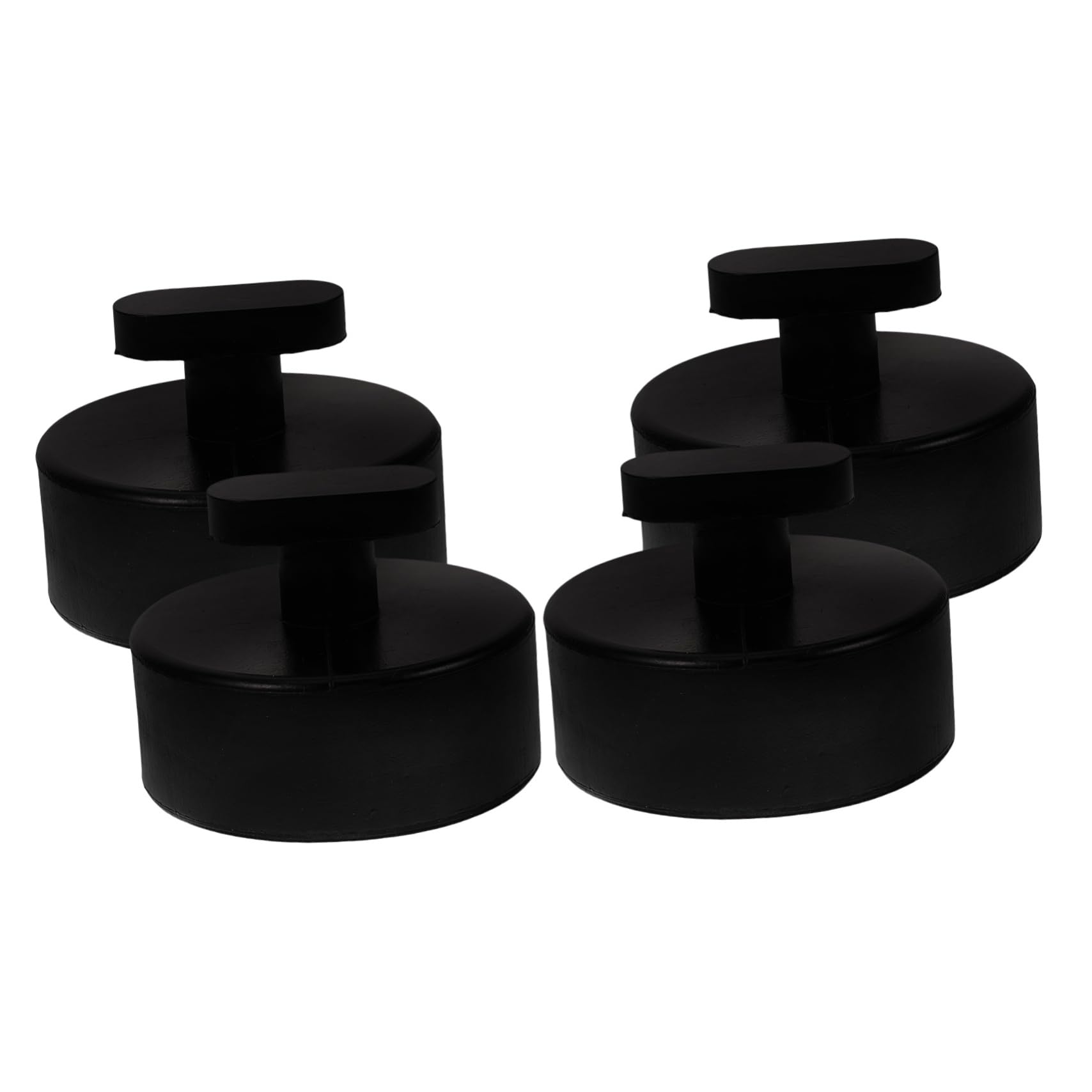 NUOBESTY 4 Set Blocco Di Gomma Ascensore Per Auto Martinetto Di Sollevamento Cuscinetti Per Martinetti Da Pavimento Accessori Per Auto Tampone Gomma Da Cancellare Nero 4 Pezzi*4