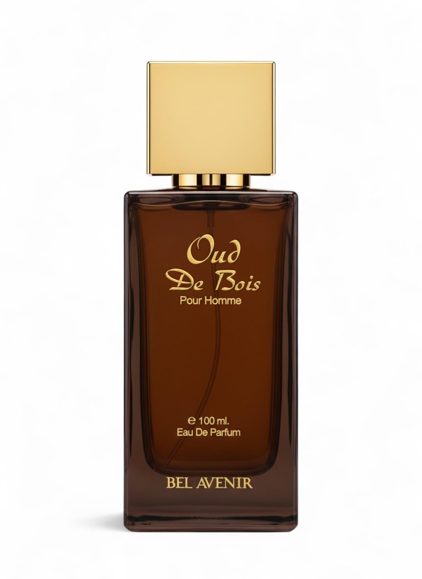 Bel Avenir Oud de Bois Perfume for Men | Eau de Parfum | Strong Long-Lasting Oud & Woody Oriental Scent | Premium Everyday & Party Fragrance | Ideal Gift Perfume for Men | 100 ml