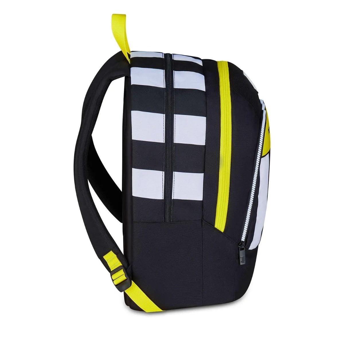 JUVENTUS Zaino scuola multiscomparto più astuccio 3 zip omaggio bianco e nero con colori a marchio