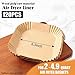 Disposable Paper Liners, 120 Pcs Square Airfryer Parchment Cooking Non-Stick Liner Accessories, Microwave Oven, Frying Pan, Oil-proof Air Fryers Filters Sheet for 2 3 4 4.5 Qt Baking Basket
