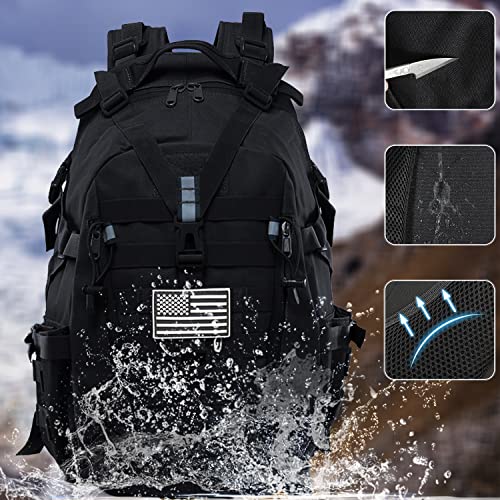 Jueachy Tactical Backpack For Men Hunting Backpack Edc Rucksack Military Hiking Camping Daypack With Usa Flag Patch #TOP2