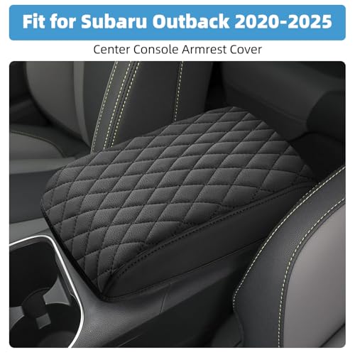 Image of Center Console Armrest Cover for Subaru Outback 2020 2021 2022 2023 2024 2025 Fully Covered Anti-Scratch Protector Interior Accessories