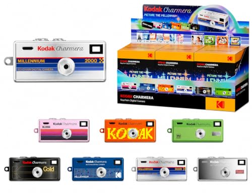 KODAK CHARMERA キーチェーン デジタルカメラブラインドボックス - ミレニアムシングルボックス (1個) - ミニカメラ、デジカメ、ビデオ録画、バッグチャーム、1.6メガピクセル、マイクロSDカードスロット