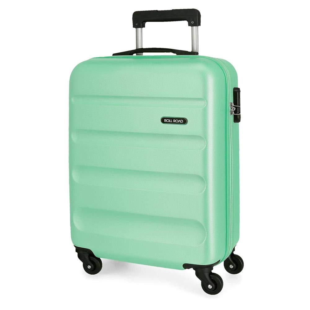 ROLL ROADFlex Green Cabin Suitcase 38 x 55 x 20 cm Rigid ABS Combination Lock 35 Litre 2.5 kg 4 Wheels Hand Luggage