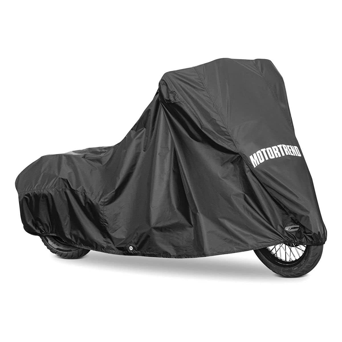 Motor Trend SportsFlex Universal Fit All-Weather Heavy Duty Motorcycle Cover, Waterproof All Seasons Indoor Outdoor Protection, Sport Bikes Cruisers