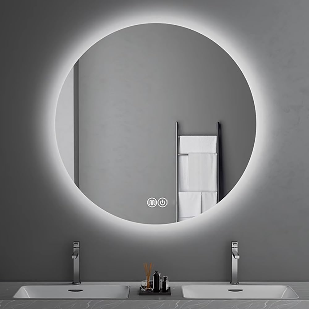 洗面台 鏡 LED ミラー 壁掛け 浴室 3色調整 防曇 70×50㎝ Amazon.co.jp