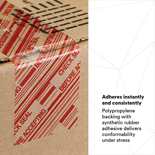 Image of 3M Scotch Security Message Box Sealing Tape 3779, Clear, 48 mm x 100 m | 1 Roll, Individually Wrapped Conveniently Packaged