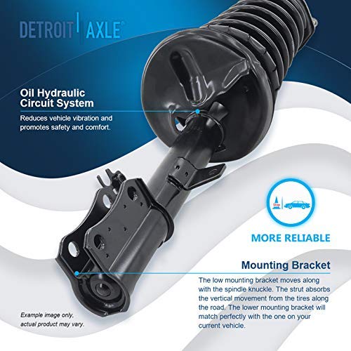 Image of Detroit Axle - 2 Rear Struts for 1997-2001 [2.2L] Camry, 1999-2003 Toyota Solara Complete 2 Struts w /Coil Springs Replacement Quick Install Ready Strut Shock Assembly