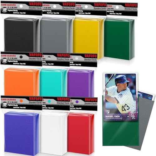 1000 Count Matte Card Sleeves for Trading Cards, 10 Color