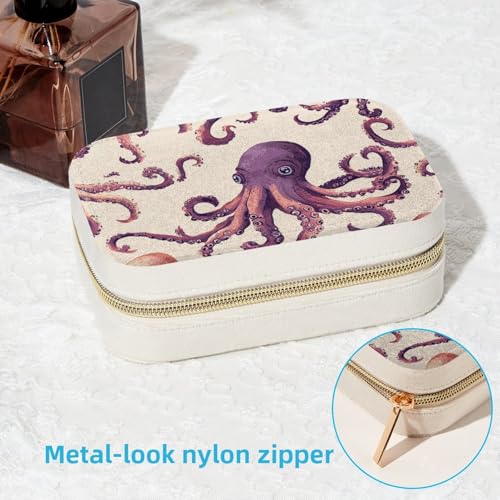 Cadeaux pour femmes boîte à bijoux motif pieuvre violette