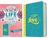 Tyndale NLT Girls Life Application Study Bible, TuTone (LeatherLike, Teal/Yellow), NLT Bible with Over 800 Notes and Features, Foundations for Your Faith Sections