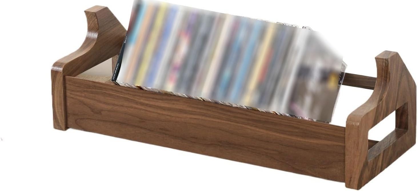 Estante De Madera Maciza para CD/DVD - Soporte De Escritorio para BLU-Ray para Una Colección Multimedia Organizada - Elegante Estante De Exhibición para CD, DVD Y BLU-Ray