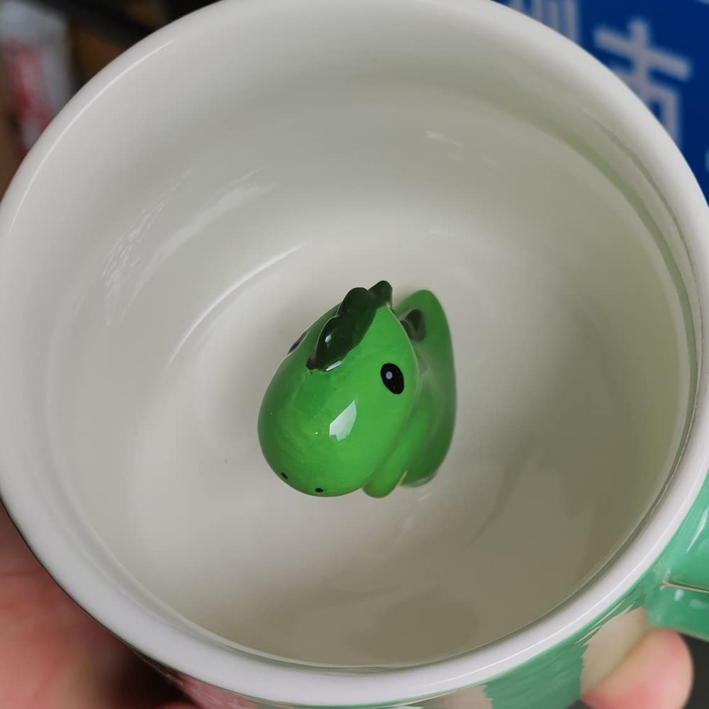 Tazza di dinosauro 3D in ceramica fatta a mano regalo di Natale per donne ragazze