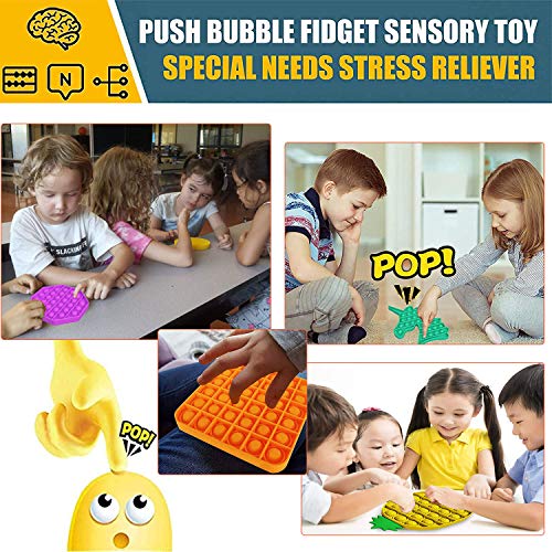 Guffo Fidget Toys, Stress Reliever Sensory Toys with Simple Dimple, Silicone Squeeze Anti-Anxiety Figetget Toys for Adults and Autistic Children…