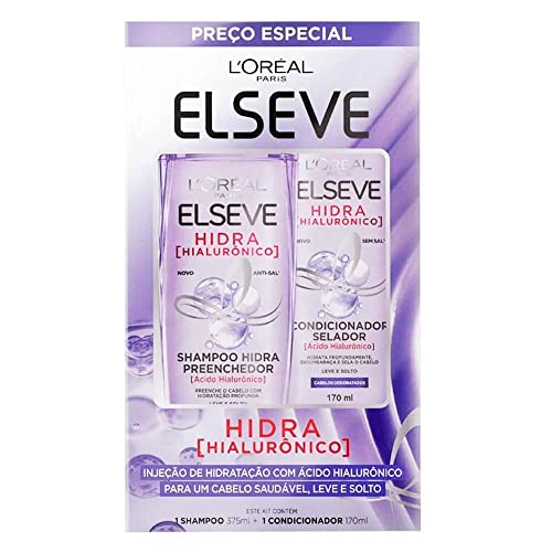 ELSEVE Kit Hidra Hialurônico Shampoo + Condicionador, 375 Ml + 17...