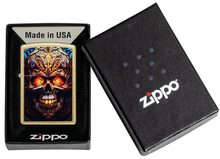 Encendedor Zippo diseño calavera vidriera 46715 miniatura 3