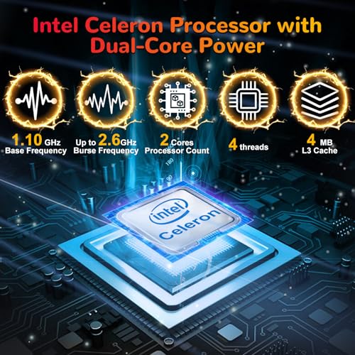 Image of 2025 Laptop Computer 15 15.6 inch FHD 1920 X 1080 Display for College Students Business, 8GB DDR4 RAM 256GB SSD, Dual-Core Intel Celeron, USB 3.2, Numeric Keypad, Windows 11 Pro, Slim Portable, Gray