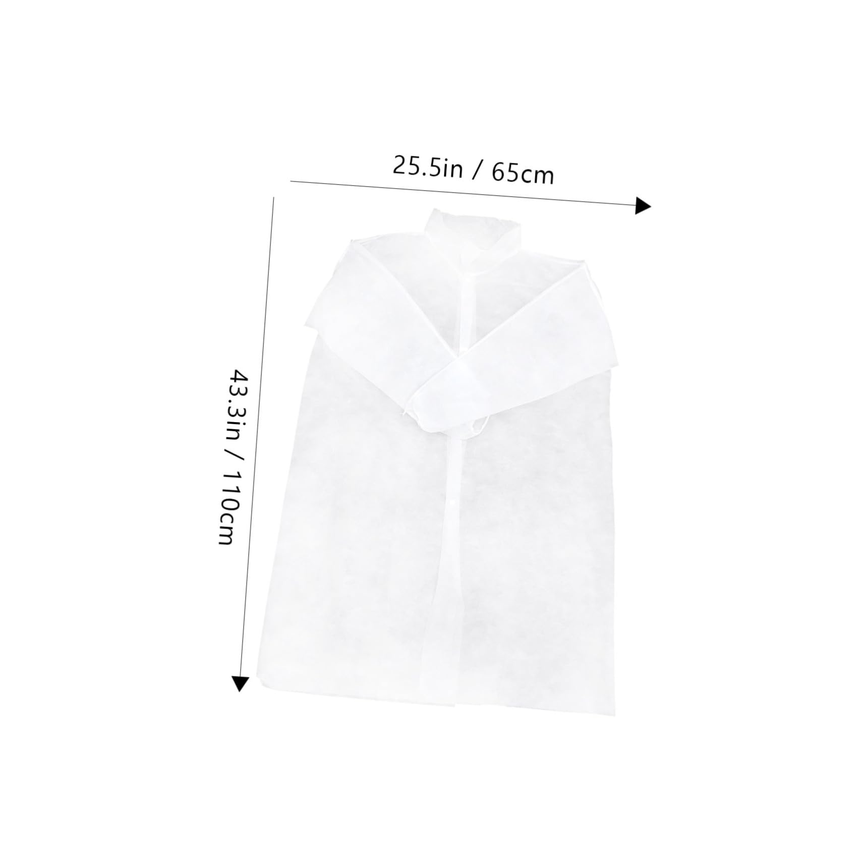 FRCOLOR 10pcs Disposable Lab Coat Non-woven Fabric Long Sleeve Science Lab Breathable Protective Suit Random Style
