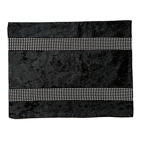 Jiino Placemats for Dining Table Black Decoration Place Mats Set of 4 Rhinestones Sequin Table Mats Coffee Table mats