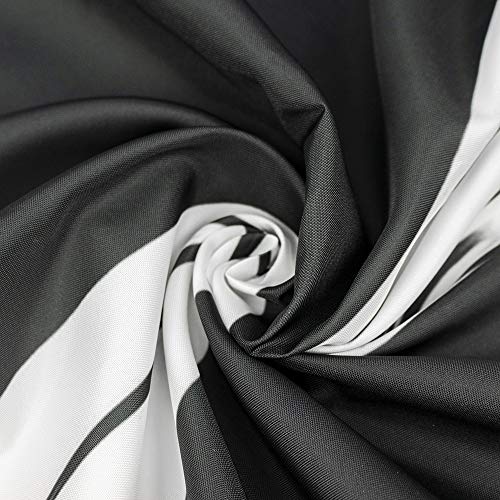 Lb Black And White Shower Curtain Classic Gold Love Words Design Striped Shower Curtains Modern Bathroom Decor, Waterproof Polyester Fabric Curtain 72X72 Inch With 12 Hooks #TOP3