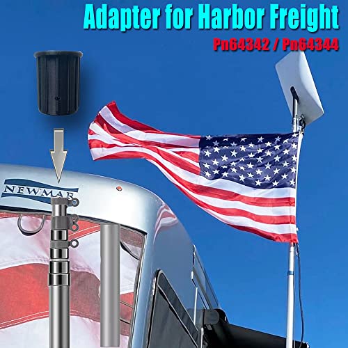 Fanrte Pipe Adapter Mount Made For Starlink Rectangle Dish Adapter Bushing For Harbor Freight 20Ft Collapsible Flagpole And Compatible With Camco 20' Telecoping Flag Pole #TOP3