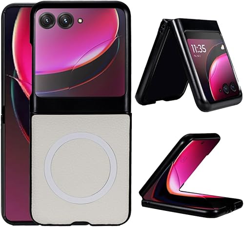 Miniatura 5 de Funda para Motorola Razr Plus 2023, compatible con cargador inalámbrico MagSafe Moto Razr+ 2023 Flip Phone Back Cover Slim Fit Thin Light (blanco)