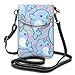 Produktbild Handy Geldbörse Crossbody Süße Narwal Fisch Frauen Pu Leder Mode Handtasche mit verstellbarem Riemen