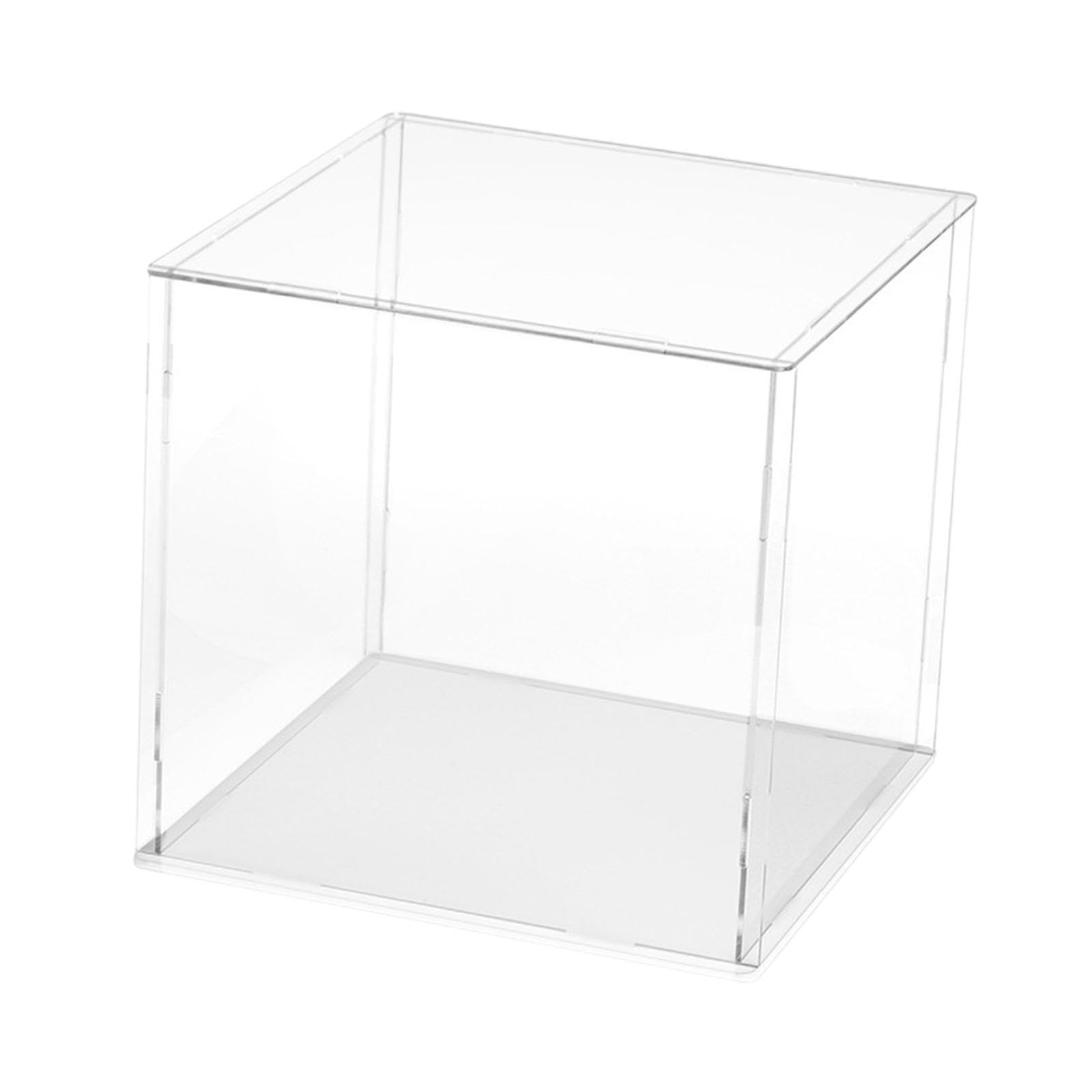 Alcxazs Clear Action Figures Showcase Display Cabinet Dustproof Ensures Collectibles Remain Pristine Stackable Feature Creates Stunning Arrangements Transparent 20X20x20cm