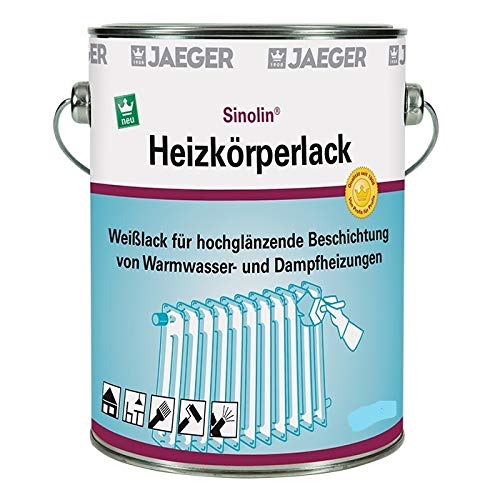 Jaeger Sinolin® Heizkörperlack weiss (375 ml, weiss hochglänzend)