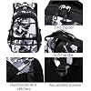 JiaYou Men Teens Middle School Graffiti Backpack High School Laptop Daypack College Bag(Blue,45 Liters)