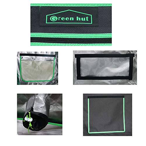 Green Hut 96"X48"X78" 600D Mylar Hydroponic Indoor Grow Tent