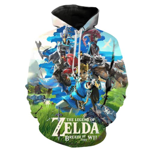 Cosplay Life LoZ Breath of The Wild Twilight Princess Kangaroo Pocket Cosplay Hoodies - Unisex Pullover Sweaters (2 2XL)