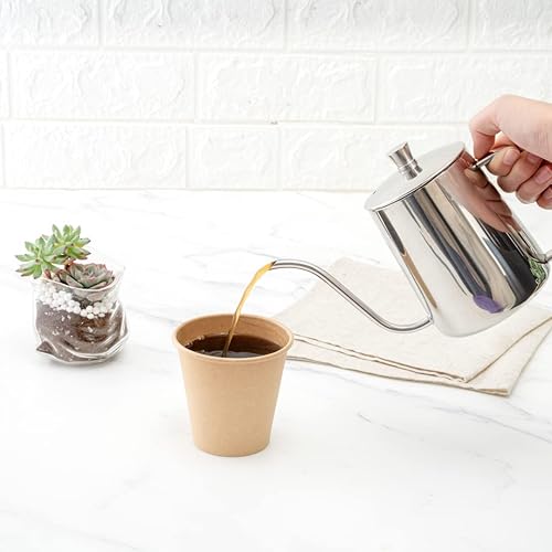 Miniatura 5 de Restaurantware Restpresso - Hervidor de cuello de cisne de 20 onzas, 1 hervidor de agua lavable en lavavajillas, con agujero para termómetro