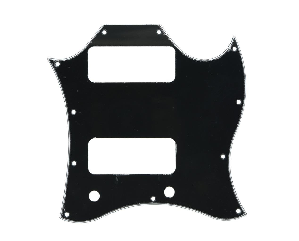 KAISH Standard SG Special Full Face Guitar Pickguard with P90 Pickup Hole Black 3 Ply