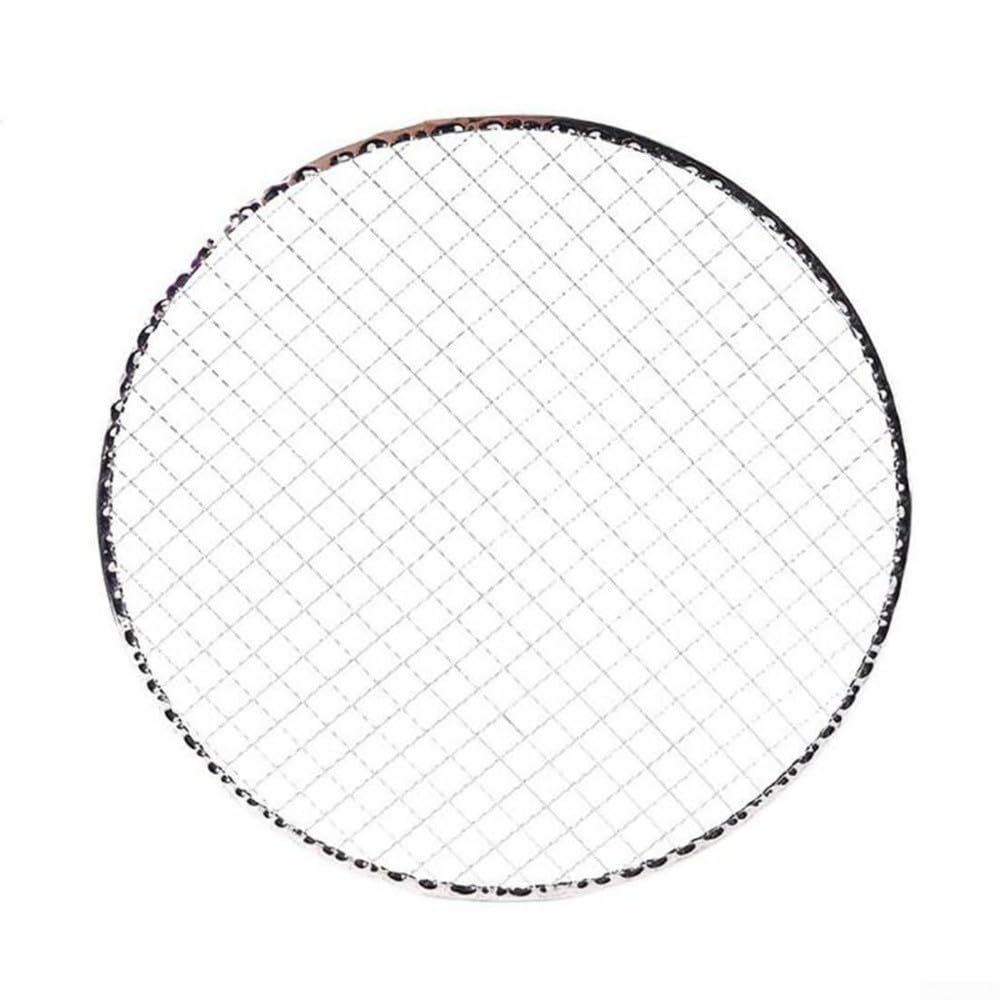 HanOaki 5pcs Round Iron Grill Racks 25cm BBQ Mesh Net with 11mm Spacing for Outdoor Cooking Camping Picnic Barbecue Accessories(33CM)
