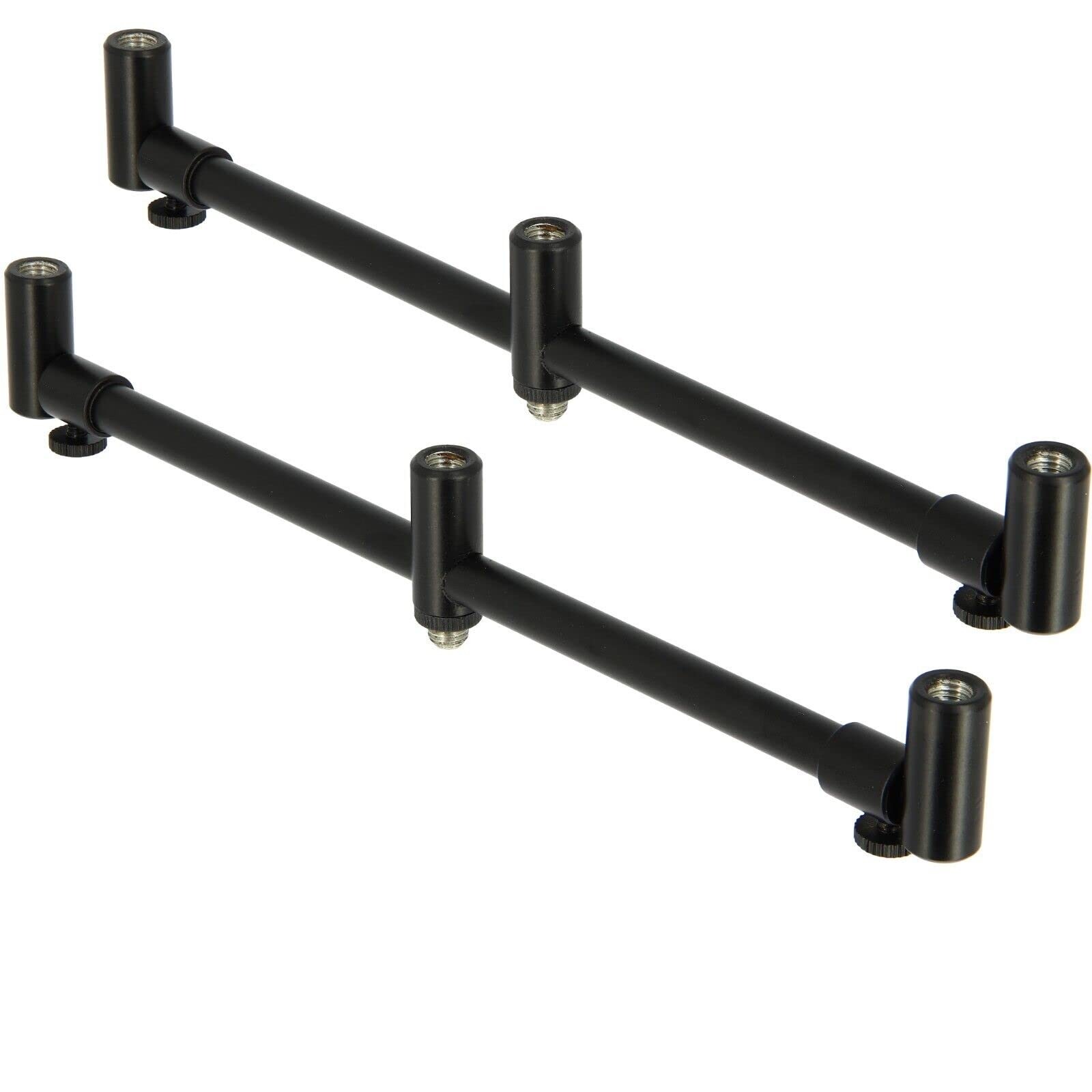 Dna Leisure Black 2X Fishing 3 Rod Buzz Buzzer Bars Adjustable 30-50Cm Carp Tackle Rod Rests