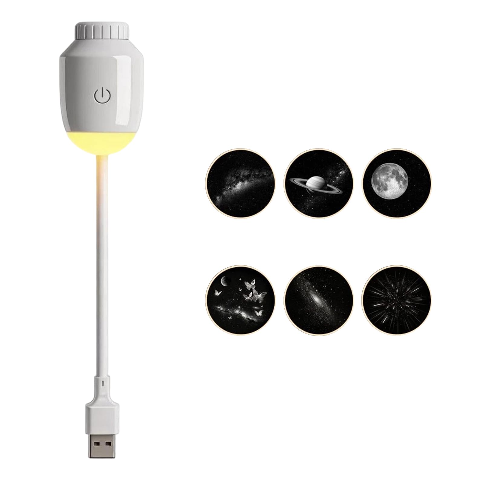 Galaxy Starry Sky Night Light Projector, Portable with Projection Films