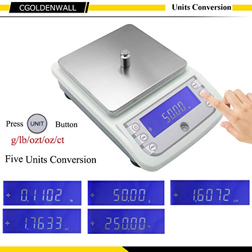 Balance de précision électronique 5000g pour pesage de poudres et fluides
