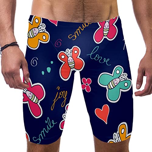 Jammers de natación azul marino de carreras para hombre traje de baño largo XXL