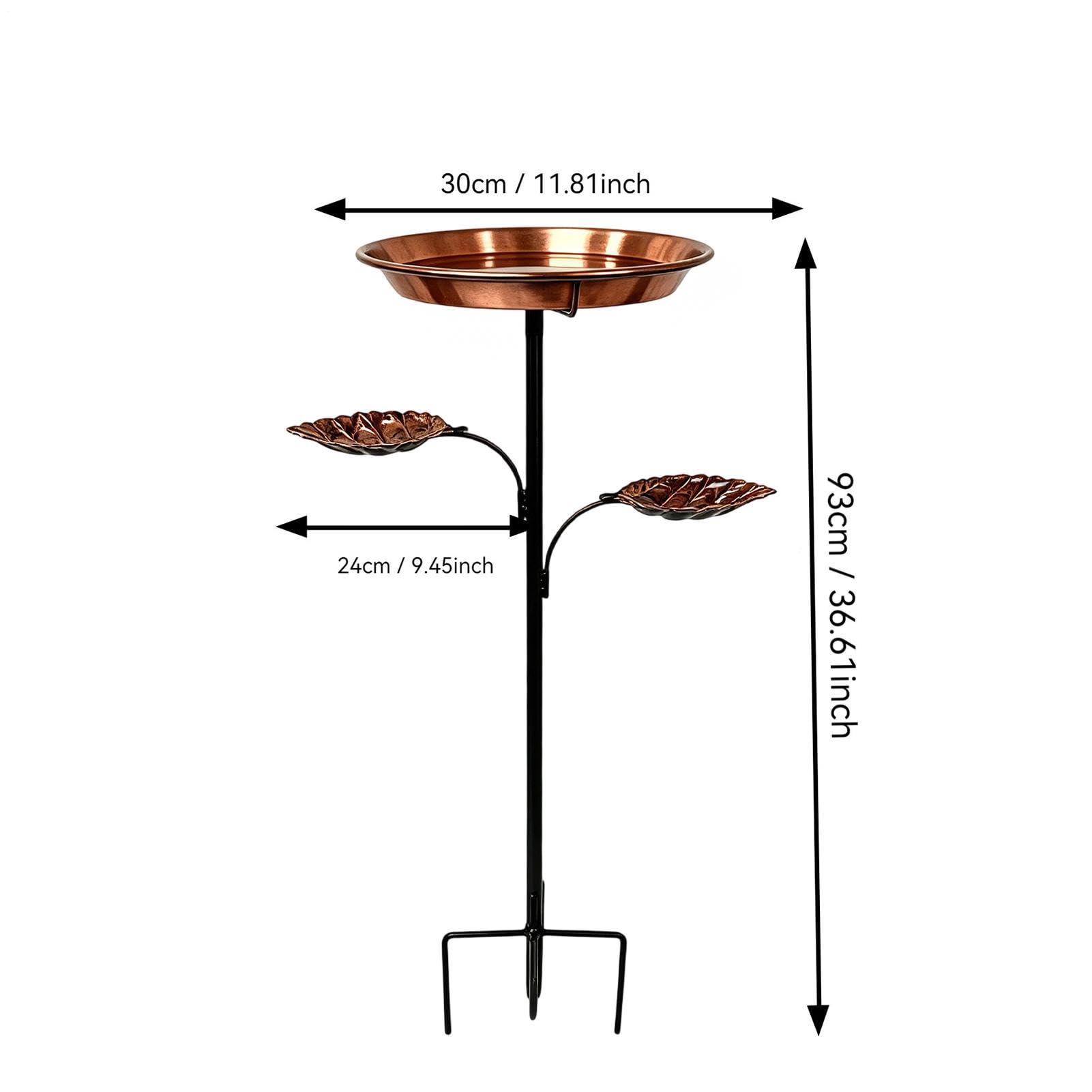 Baño para aves exterior Decorativo Resistente a la Intemperie | Estaca Metálica para Bebedero de Aves Aviario, Pinzón, Monje, Loros, Jardín, Patio, Paisajismo, Parque,