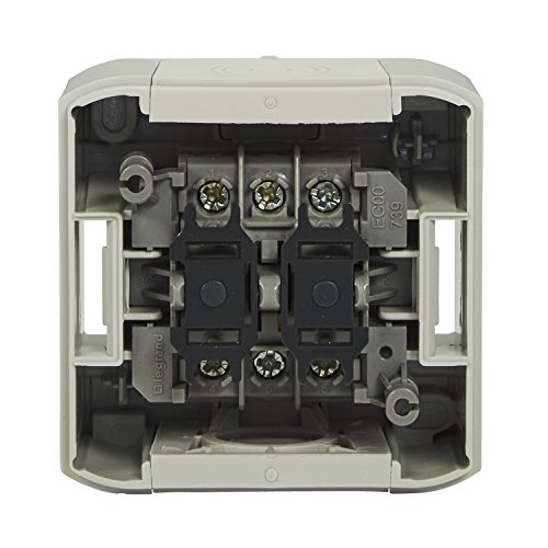 Legrand 782381 Surface-Mounted Double Toggle Switch Splash-proof (IP44) for Wall Mounting, Standard-weiß - Image 3