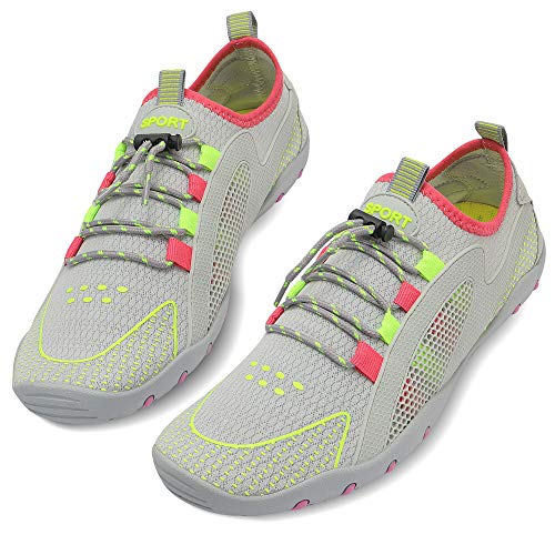 Image of MAYZERO Water Shoes Men Women Swim Surf Shoes Beach Pool Shoes Wide Toe Hiking Aqua Shoes Winter House Slippers