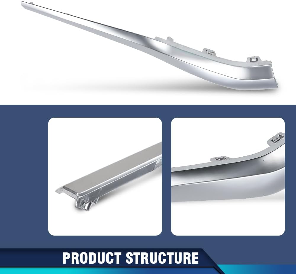 PIT66 Front Bumper Center Moulding Trim Right Passenger Side Compatible with Hyundai Santa Fe 2021-2023