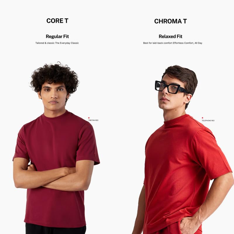 Image of LUDIC Core T Dailymove Collection | Regular Fit | Crew Neck T Shirt | 100% Organic Cotton, 180GSM | Lightweight & Comfortable | Everyday Essential | Casual T-Shirt for Men & Women