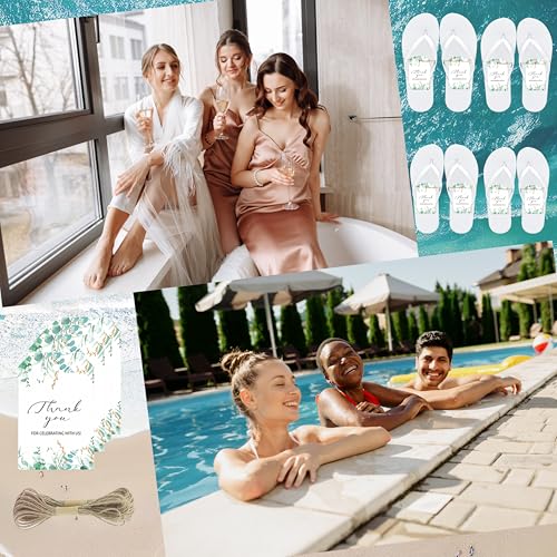 24 Pairs Bulk Flip Flops For Wedding Guests Slippers Wedding Flip Flops Party Favors for Guests Reception Bridal Sandals for Women Men Beach Pool Party4